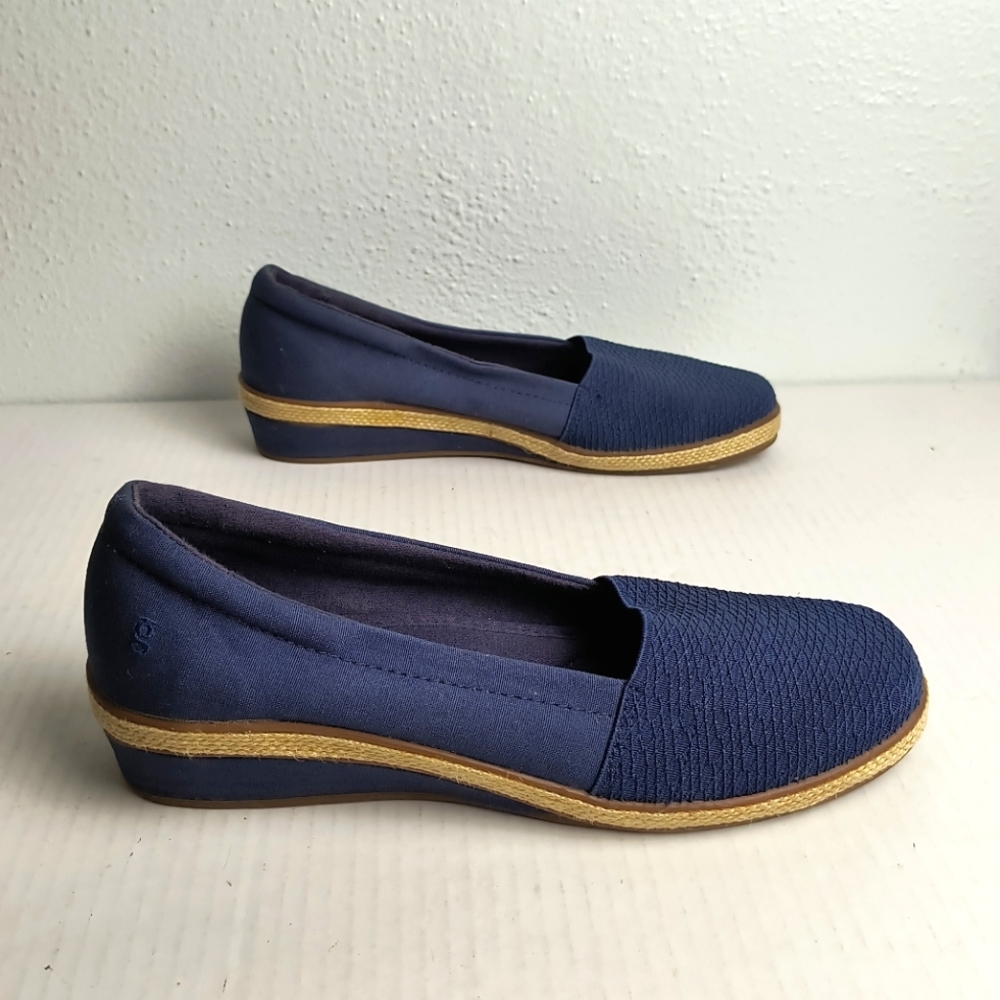 Grasshoppers  Petunias Ortho lite Espadrille Wedges Shoes Women's Size 8.5W Navy